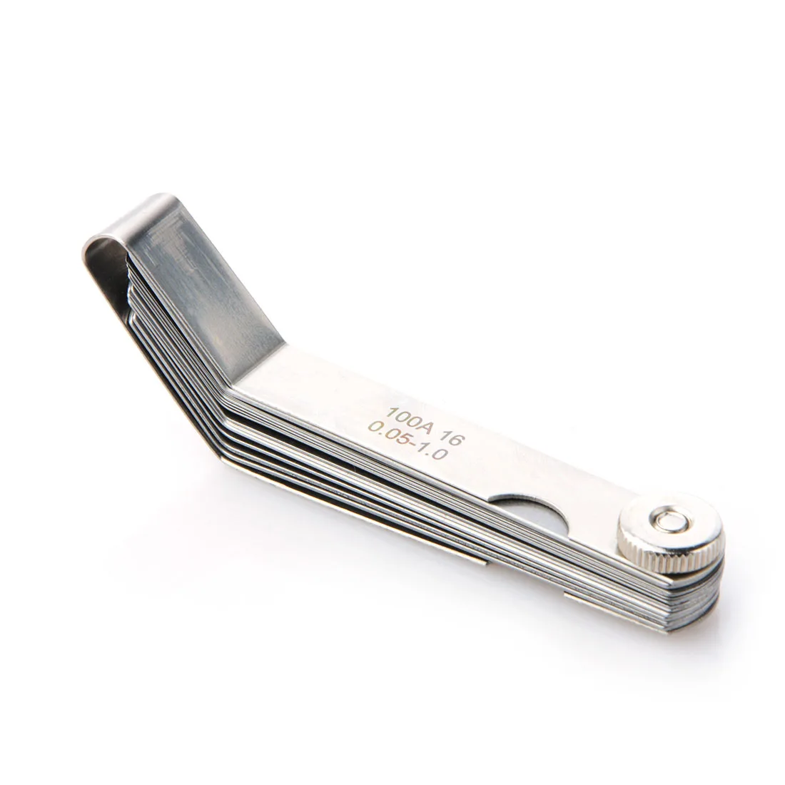 Calibrador de acero inoxidable curvado, herramienta Métrica de relleno, de 0,05 a 1mm de espesor, P20
