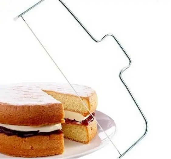 

Fashion Hot Baking Pastry Tools Adjustable Wire Cake Slicer Leveler Stainless Steel Slice for Layer