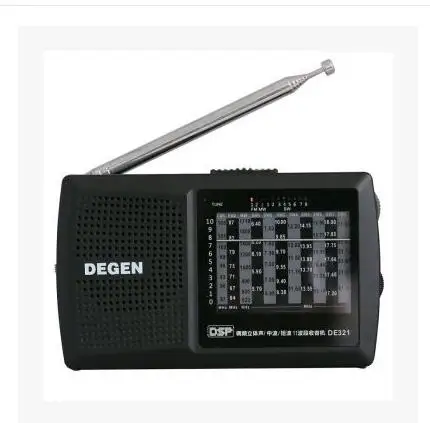 Degen DE321 FM Stereo MW SW Radio DSP World Band Receiver Full band Radio FM