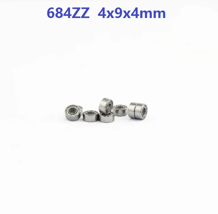 

500pcs/lot 684 ZZ 684Z 684ZZ 4x9x4 mm deep groove ball bearings Miniature bearing Double shielded 4*9*4mm