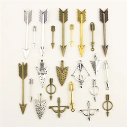 10pcs Charms For Jewelry Making Archery Bow And Arrow Shooting Accessories Parts Creative Handmade Birthday Gifts