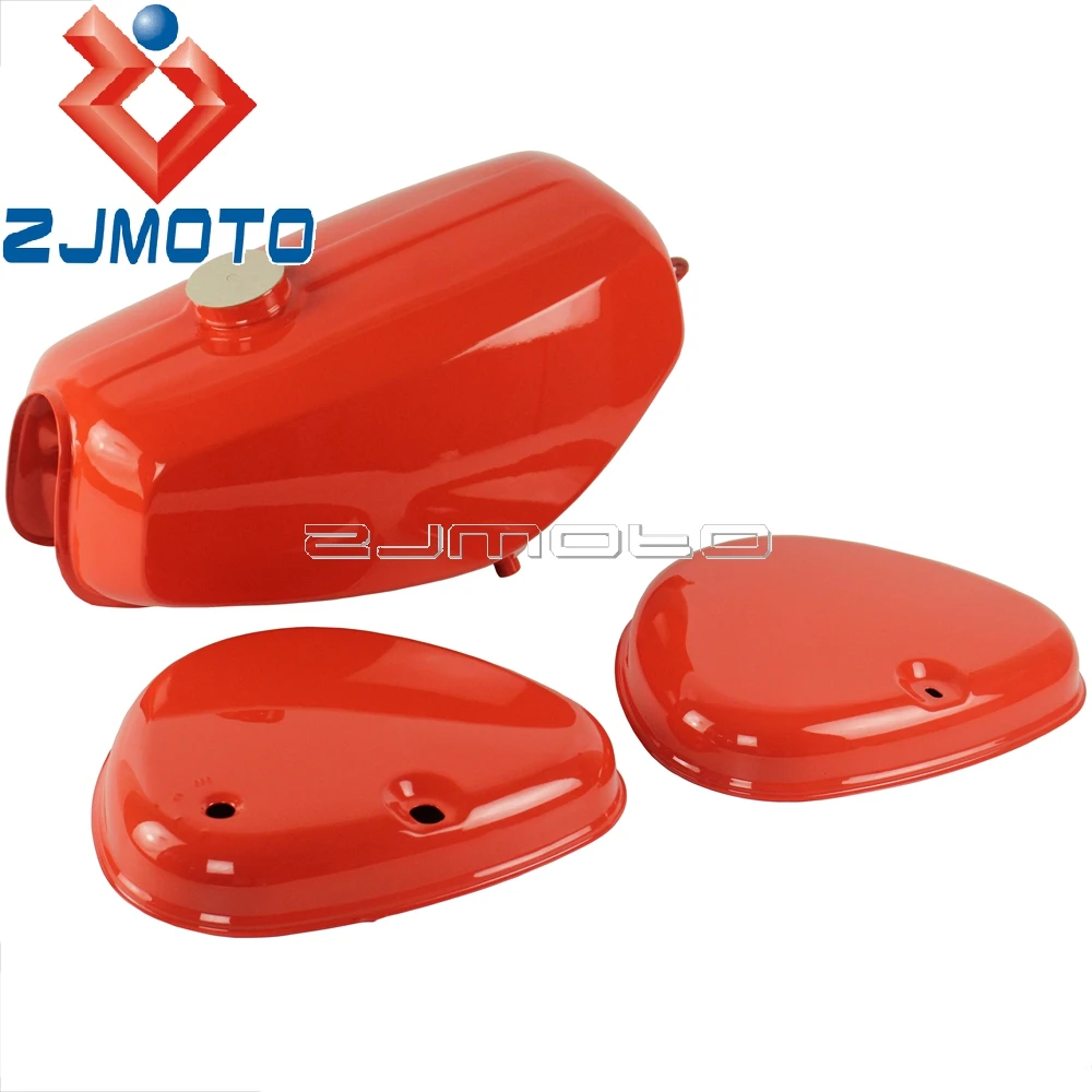 Bemaltes Gas Tank + Seitendeckel Orange For Simson S51 S50 S70 Motorrad Kraftstofftank Fuel Tank