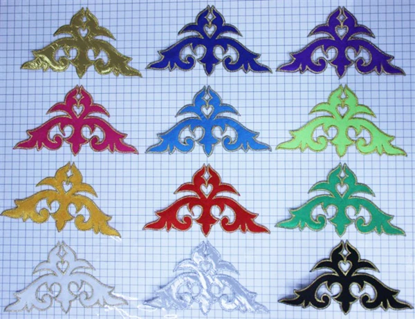 20Pcs Gold and Silver Propitious Cloud Subsidies Cosplay National Costumes Embroidery Cloth Paste DIY Materials YN710