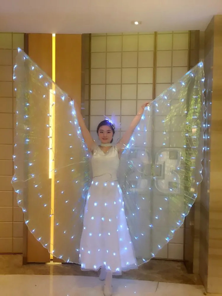 woman ballet butterfly dress with wings children\'s ballet skirt adult ballet dance cloak glow LED luminous dance costume