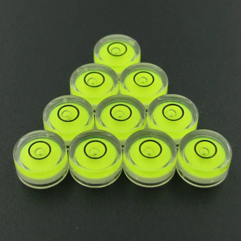 HACCURY 11.8*6mm High Accuracy spirit Level of beads Arcylic Round Mini bubble level tools horizontal instrument