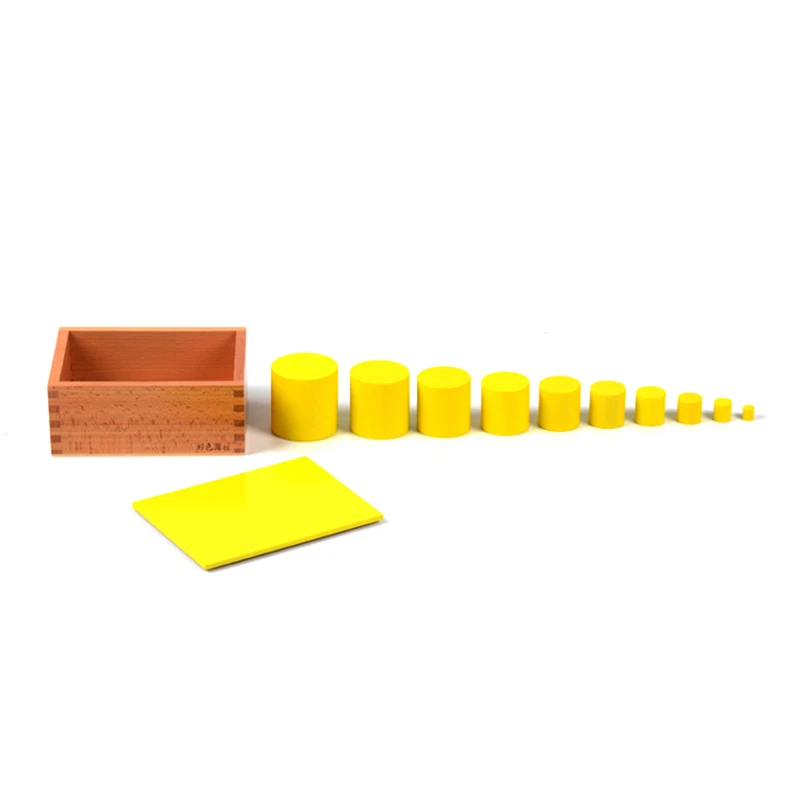 Baby Toy Learning Educational Toys  Knobless Cylinders Montessori Wooden 4 Sets of 10 Cylinders Great Gift for Children
