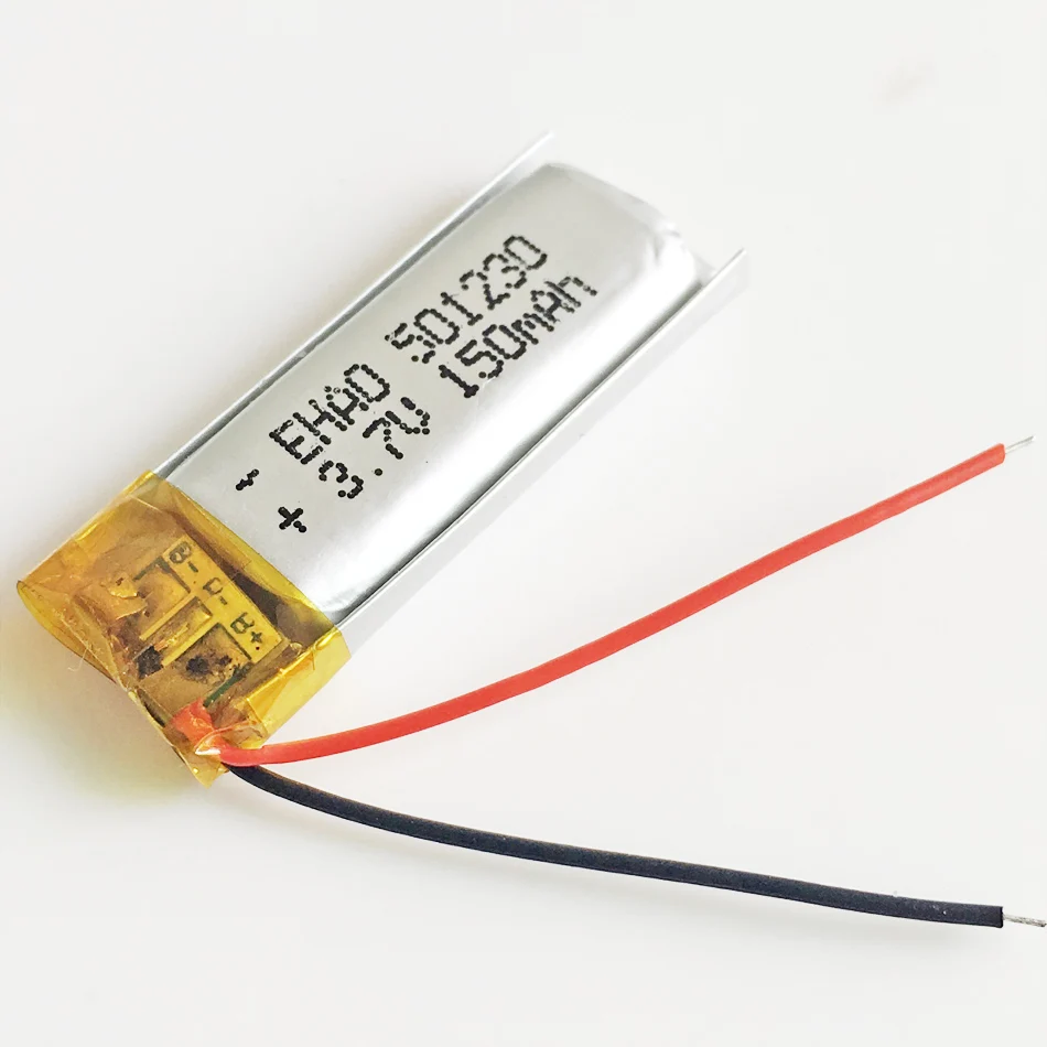 3.7V 150mAh litowo-polimerowa LiPo akumulator akumulator 501230 dla Mp3 GPS PSP słuchawki z Bluetooth zestaw słuchawkowy