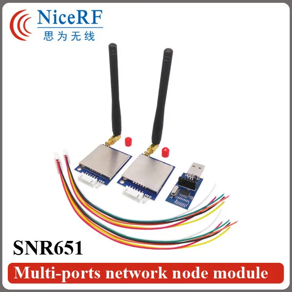 2pcs/pack  433MHz RS232 RF Transmitter Module|40 Channels 3KM Long Range 27dBm Network Node Module SNR651