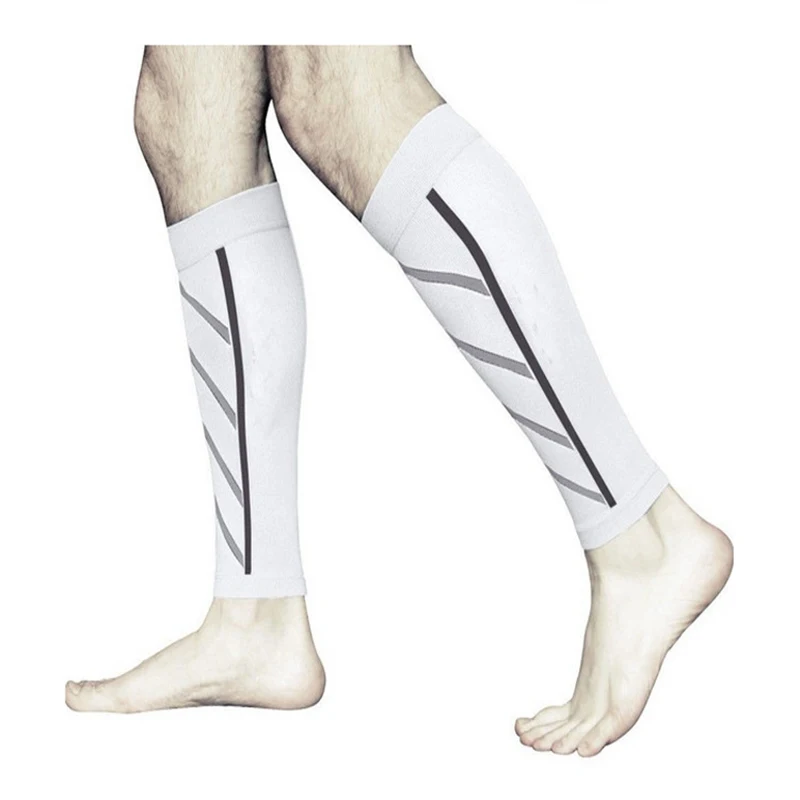 Calze sportive in pelle di vitello sottile a compressione Brothock supporto per polpacci aiuta a correre la notte Leggings fluorescenti in Nylon