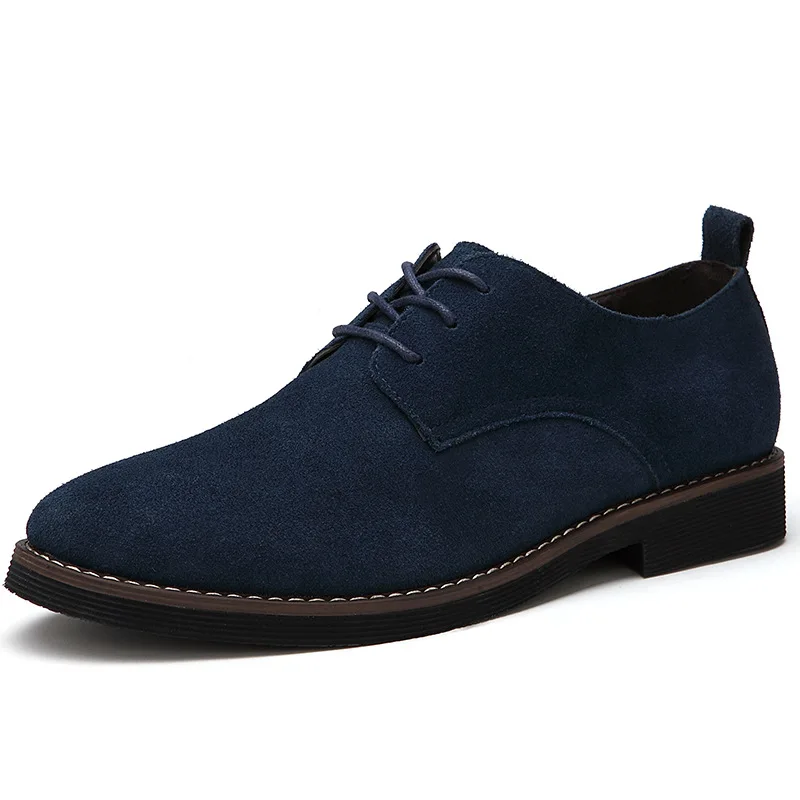 Plus Size 38-48 Oxford Men Shoes PU Suede Leather Spring Autumn Casual Men Leather Shoes Male Dress Shoes