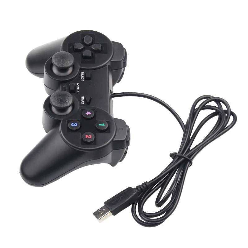 جديد ملون السلكية USB 2.0 غمبد جويستيك Joypad أذرع التحكم في ألعاب الفيديو لسوني بلاي ستيشن 3 PS3 الكمبيوتر المحمول التوت بي 3