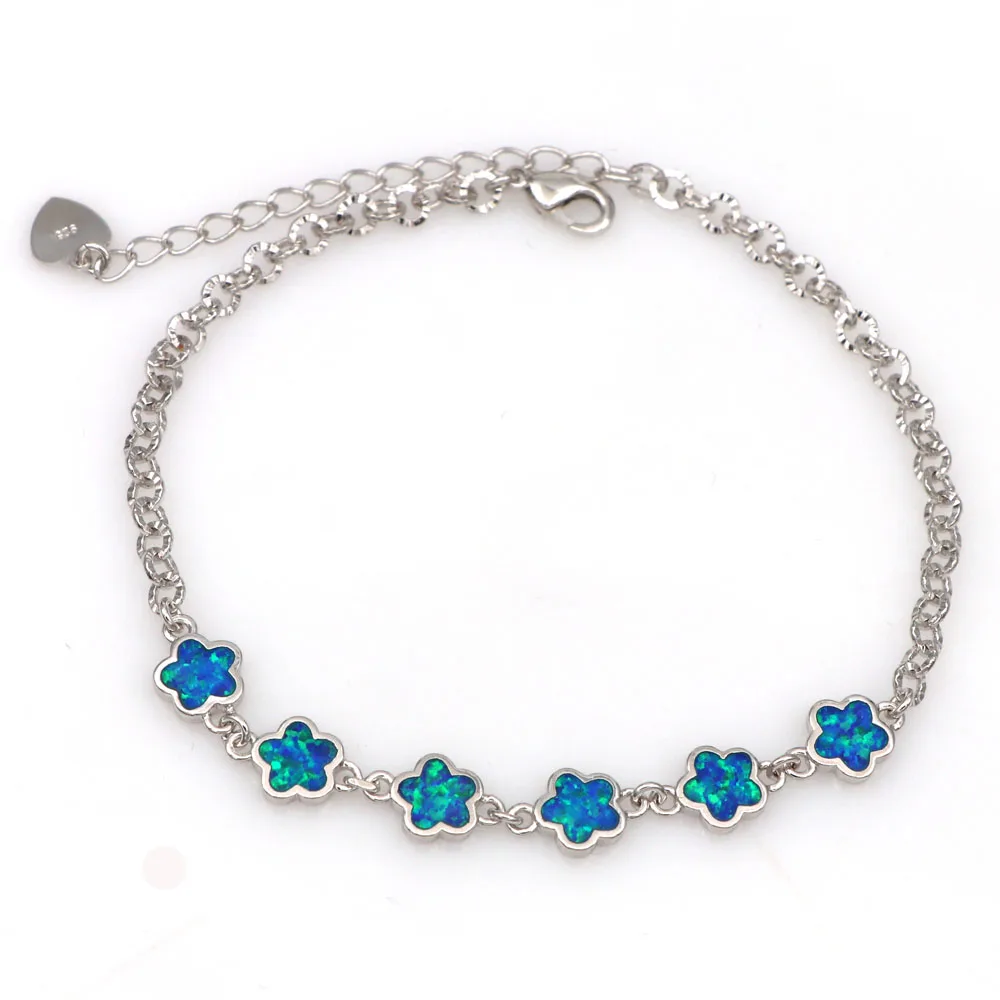 

JLB-192 Classic Design Moon / Petal / Four-Leaf Clover Shape Blue Fire Opal Bracelets Wholesale Fashion Jewelry