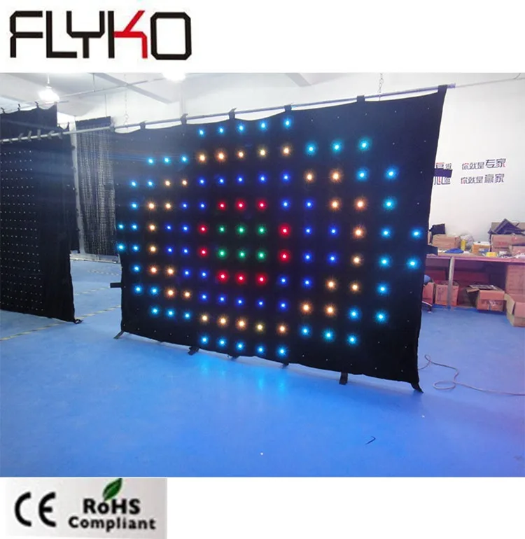 

new design P200mm flexible LED video lights curtain to decorate celebrations 2*3m