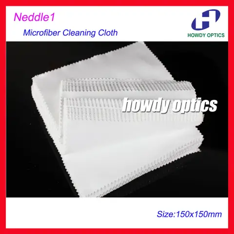 흰색 안경, 극세사, 렌즈 닦는 청소 천, 220gsm 150x150mm, Neddle1, 100 개