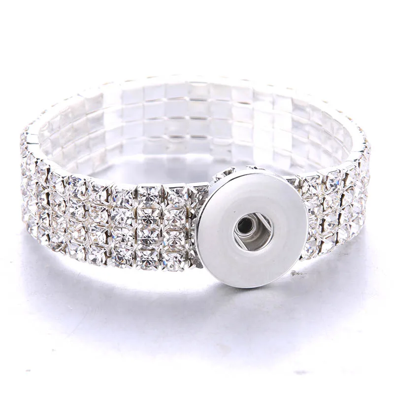 New Snap Jewelry elastic adjustable style Snap Button Bracelet for Women girls Charms Bracelet fit 18mm Snap Button Jewelry