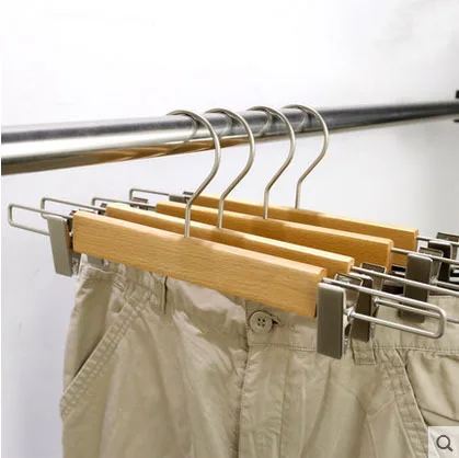 

Free Shipping New Fashion Slip-Resistant Solid Wood Pants Hanger Clothes Rack, 27.5 cm long