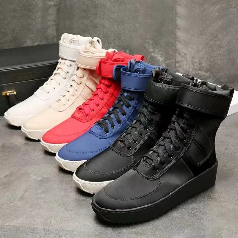 New Spring Autumn High Quality Men Mid-Calf Shoes Lace Up Street Style European Men Round Toe High Top Shoes Fashion Footwear