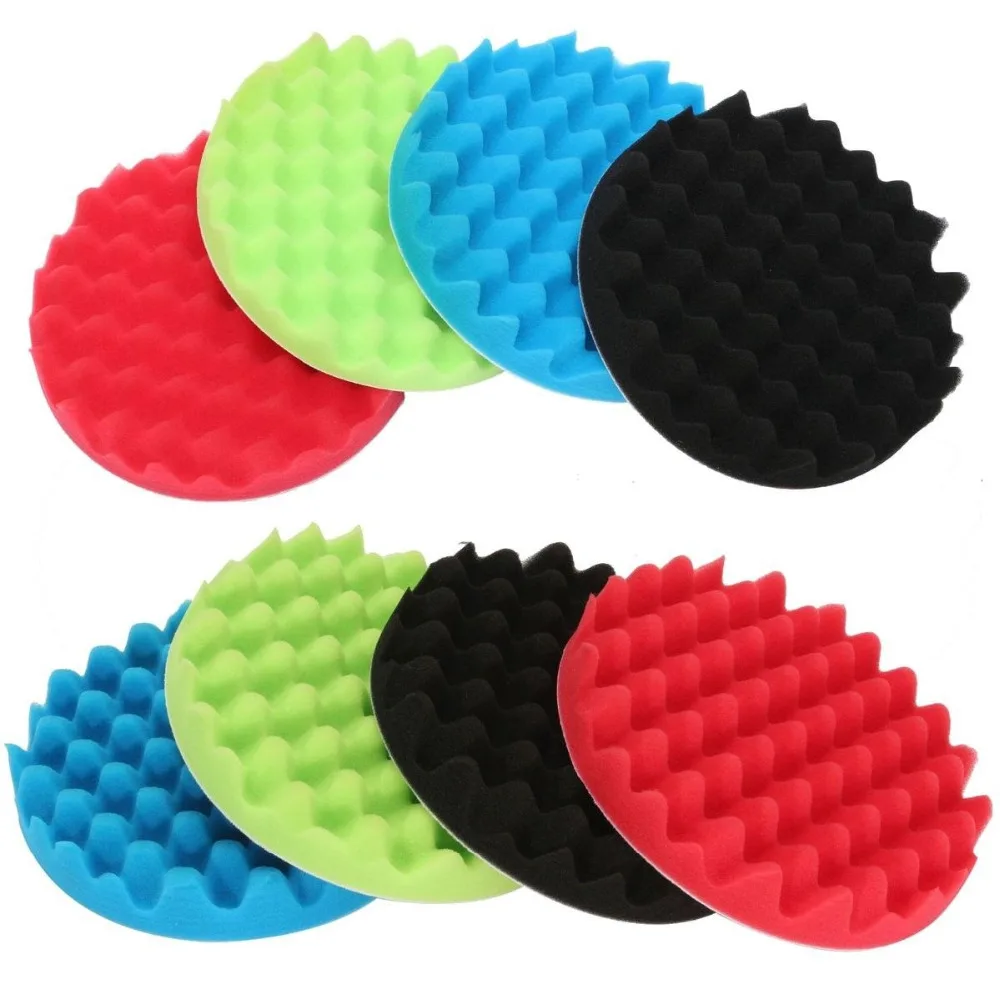 Set di Kit di tamponi per lucidatura a spugna da 4 "3/4/5/6/7" di qualità professionale per lucidatore per auto