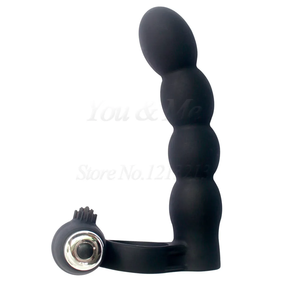 Anal Beads Penis Vibrating Ring Double Penetration Strapon Dildo G spot Vibrators Silicone Butt plug Adult Sex Toys For Couples