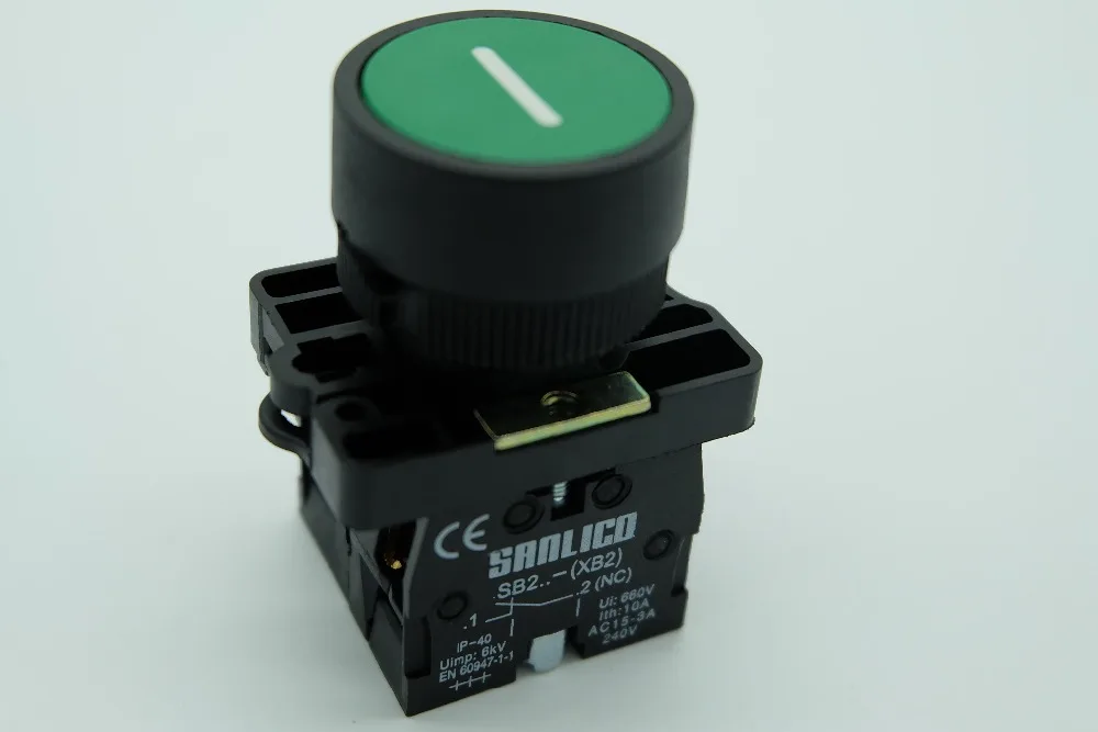 Momentary Push Button Switch with Mark SB2 LA68B-E XB2EA3341 EA3351 EA4322 Spring Return Ø22mm