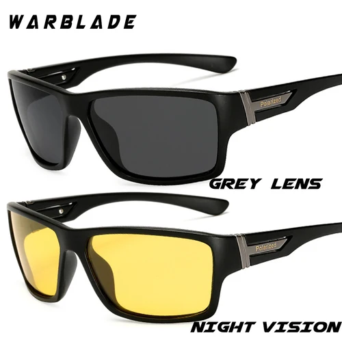 WarBLade gafas de sol de visión nocturna para hombres protección UV400 gafas de conducción nocturna gafas de sol polarizadas HD para hombre lentes amarillos W1821