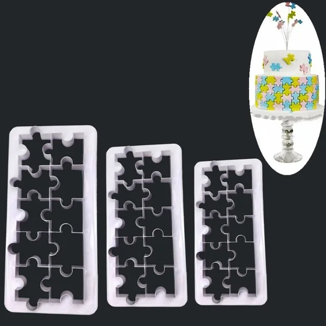 3 Pcs Geometry Fondant Cookie Cutter Cake Mold Fondant Mold Fondant Cake Decorating Tools Baking K084