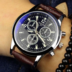 Mens Watches Top Brand Luxury Yazole Watch Men Business Fashion Blue Glass Surface Quartz Watch Unique Leisure Wristwatches