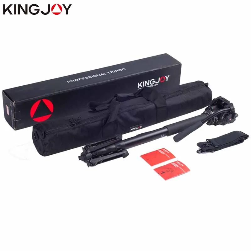 Kingjoy-Professional Dslr monopé Conjunto com Base, Liga de Alumínio, Vídeo Câmeras Tripé Stand, filmadoras, Canon, Sony, Nikon, GoPro