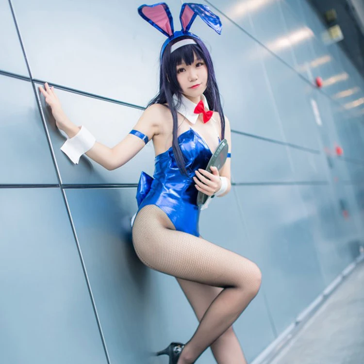 Irelia H Store Anime Cherry blessing Cosplay Kasumigaoka Utaha bunny girl cosplay costume sexy costome image 5