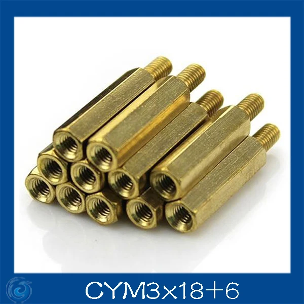 

Free shipping M3*18+6mm Column M3 Single head angle of six pillars/Brass screw/Six angle separation column/M3-Series Screw cap