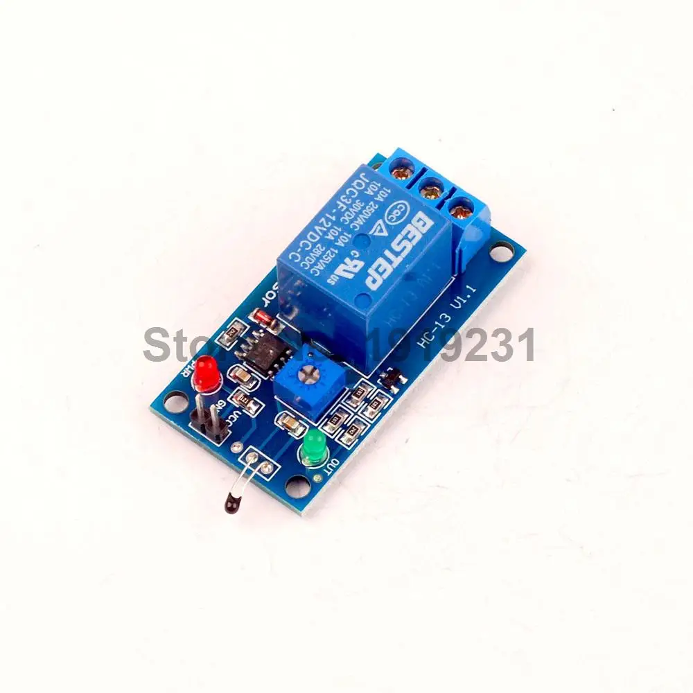 12V Thermal Sensor Module 1 Channel Relay Module Combo Module Thermistor Temperature Sensor Module