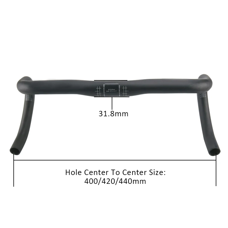 NO LOGO Bicycle Handlebar 31.1 - 32.5 Carbon Road Handlebar Carbon Fibre Bike Bent Handle Bar Ultralight Carbon Handlebars