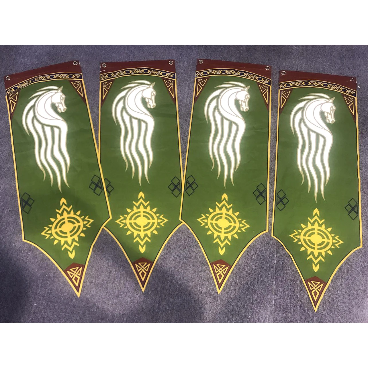 Rohan banners LORs theme room decoration scene bar layout retro flags house decor Comic Con TV Film Shooting props