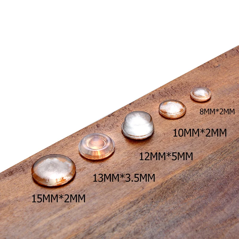 KAK 40 Grain For 1pc 12MM Dia 5MM Thickness Silicon Rubber Kitchen Cabinet Door Pad Self-Adhesive Bumper Stop Damper Cushion