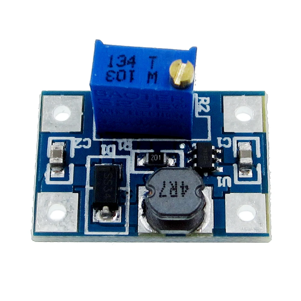 

100pcs DC-DC SX1308 Step-UP Adjustable Power Module Step Up Boost Converter 2-24V to 2-28V 2A