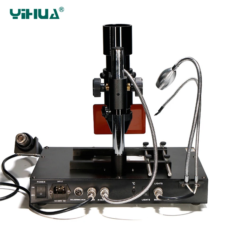 YIHUA 1000B BGA Rework Station 4 in 1 Infrared Rework Station SMD Hot Air Gun 540W Preheating Station 75W Soldering Iron station