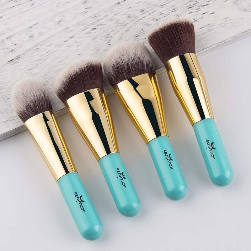 Anmor High Quality 4 pcs Makeup Brushes Synthetic Hair Make Up Brush Foundation Powder Makeup Brush Set Travel Cosmetic Tool Kit