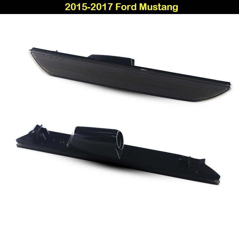 2pcs Black-Out Smoked Lens Rear Side Marker Lamp Housing/Shells For 2015-2023 Ford Mustang
