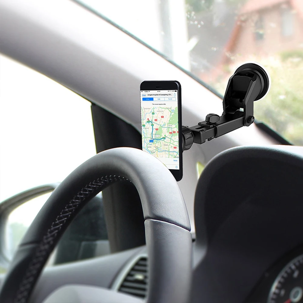 Xnyocn Telescopic Car Phone Holder For iPhone 7 Car Windshield Mount Magnetic Mobile Phone Holder Stand Support Cellular Phone