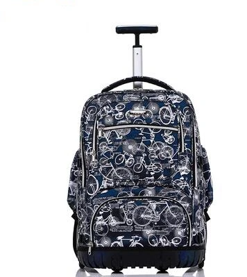 School Rolling backpack 19 inch Wheeled backpack for boys School bag On wheel Children Travel Trolley backpack bag for teenagers