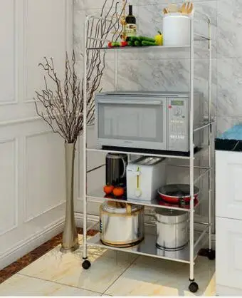 Stainless steel shelf shelf in a microwave landing aircraft to receive the kitchen tidy aircraft pot