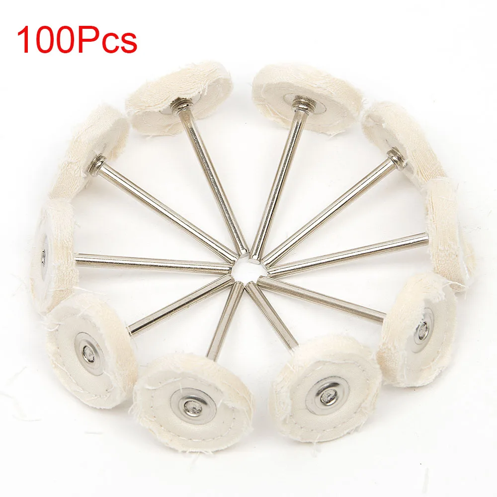 100Pcs Cloth Polishing Wheel Buffer pad Cotton for Buff Dremel Accessory for jewelry mold cavity medical equipmen antique bronze