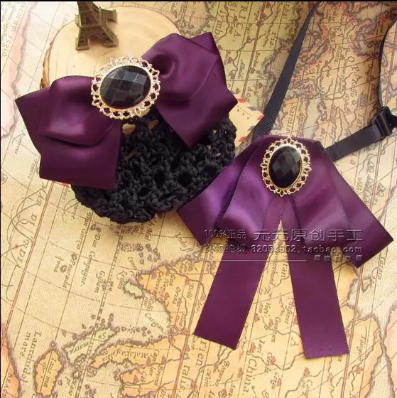 

Long Hair Bundle Flower Stewardess Hotel&Bank Nurse Work Hairpin Woman Bowtie Set Fashion