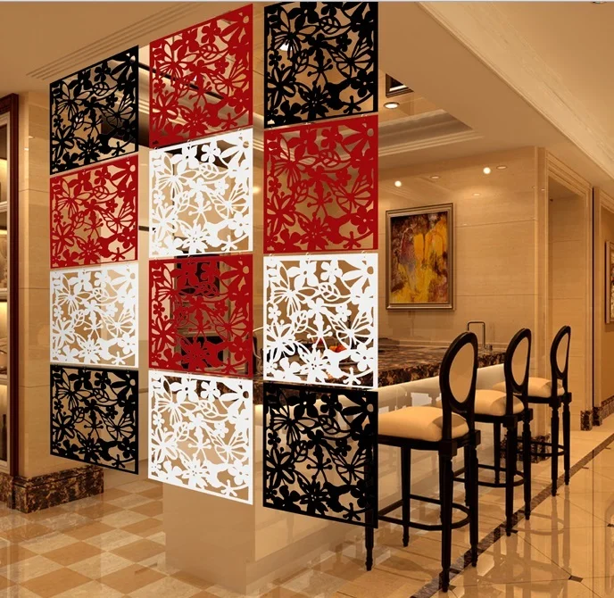 Elegant & Versatile Hanging Room Divider (12 Panel - Red)