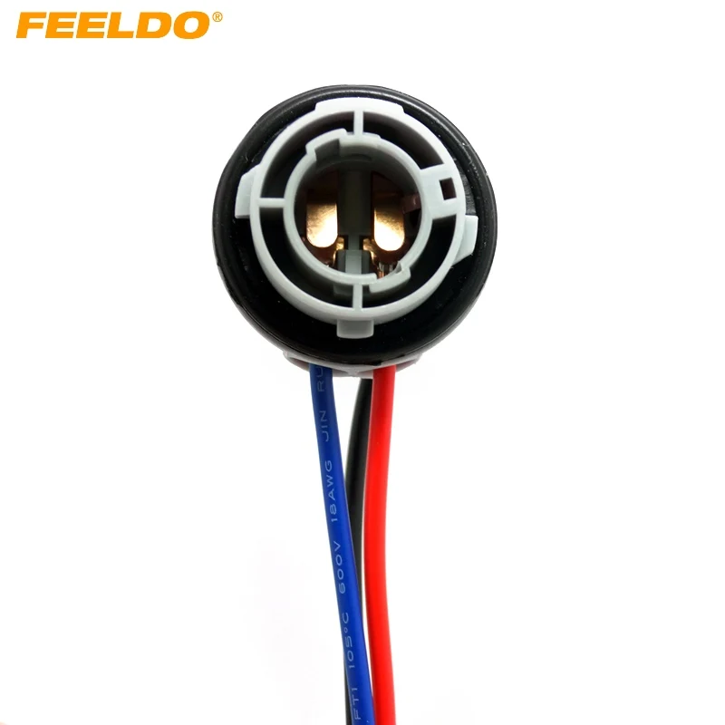 

Автомобильные светодиодные лампы FEELDO 1157 BAY15D, сигнальные огни тормоза, розетки, вилки # FD3819