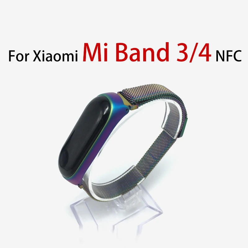 Wrist Bracelet For Xiaomi Mi Band 4 3 Milanese Magnetic Clasp Bands For Xiaomi Mi 3 4 Strap Nylon Sport Watch Correa Watchband