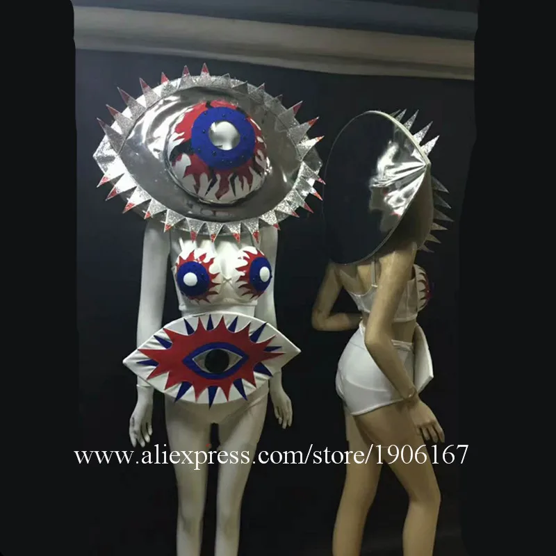 Modern female song party dance catwalk show gogo stage adult planet alien bikini performance costume