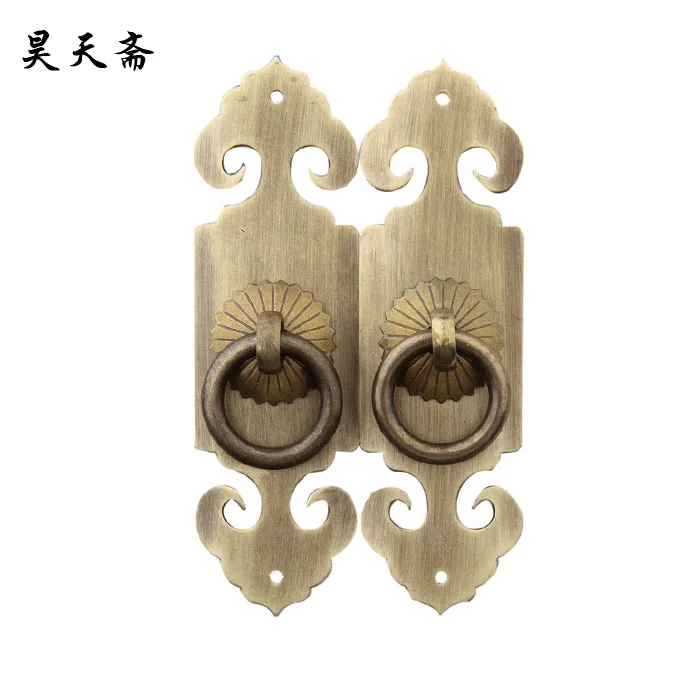 

[Haotian vegetarian] copper straight handle / Antique Hardware Accessories / antique furniture copper fittings / HTC-107