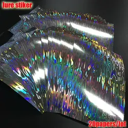 2023new fishing lure sticker  ,holographic, 4 kinds color you choose 20papers/lot size: 73mm x 100mm or 100mm*150mm