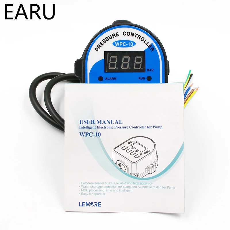 1pc WPC-10 Digital Water Pressure Switch Digital Display WPC 10 Eletronic Pressure Controller for Water Pump With G1/2\